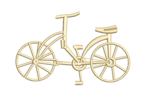 Antique Bicycle Embroidery for Holiday Products