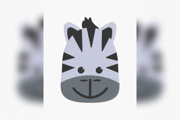 Cartoon Zebra Face Embroidery Design Review