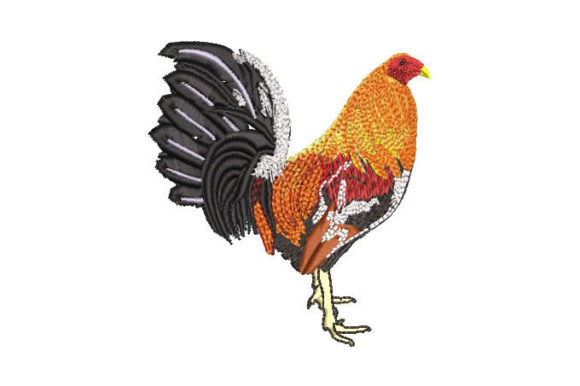 Colorful Rooster Embroidery Review for Business Merch
