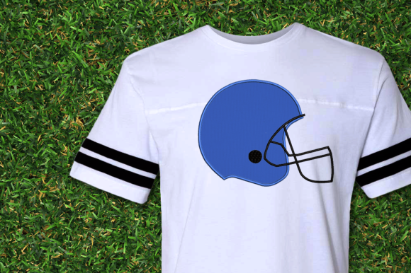 Football Helmet Applique: Bold Embroidery for Custom Gifts