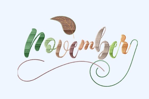 November Letters with Leaf: An Embroidery Designer’s Review