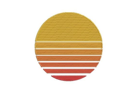 Retro Sun: A Warm-Weather Embroidery Hero for Gifts