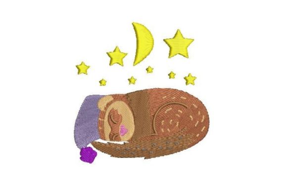 Sleepy Ferret: Seasonal Embroidery for Cozy Nursery Decor